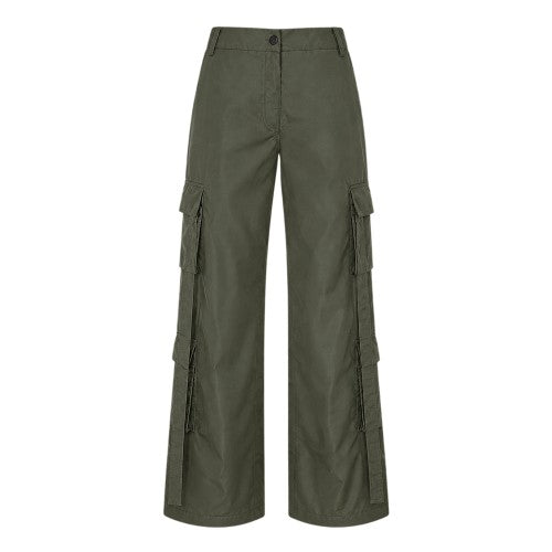 Front - AX Paris Womens/Ladies Plain Wide Leg Cargo Trousers