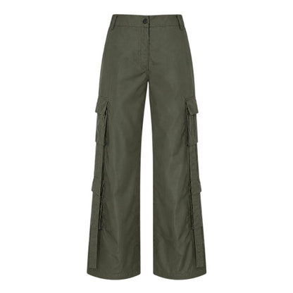 Front - AX Paris Womens/Ladies Plain Wide Leg Cargo Trousers