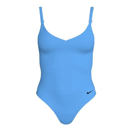 Front - Nike Womens/Ladies V Neck One Piece Swimsuit