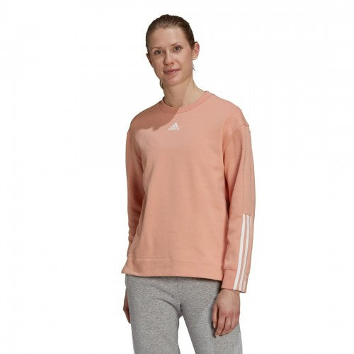 Front - Adidas Womens/Ladies Essentials Triple Stripe Relaxed Fit Sweatshirt