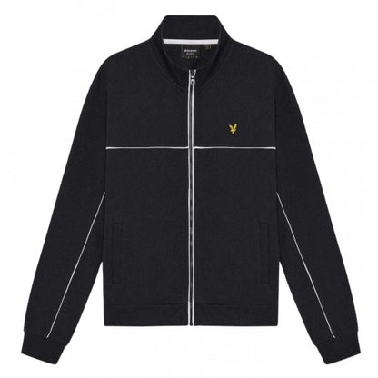 Front - Lyle & Scott Mens Piped Tracksuit Top