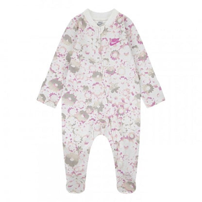 Front - Nike Baby Girls Floral Sleepsuit