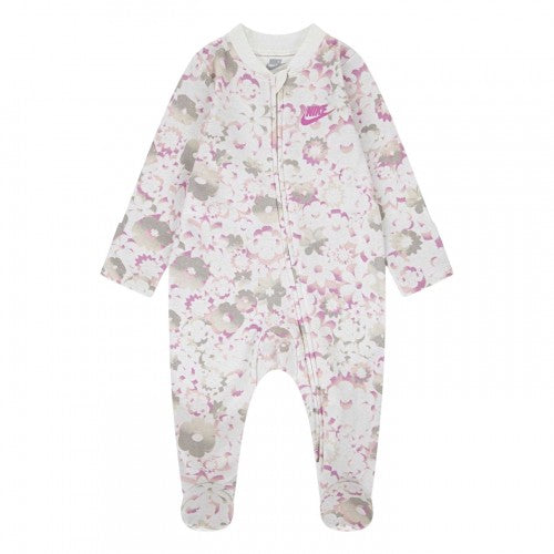 Front - Nike Baby Girls Floral Sleepsuit
