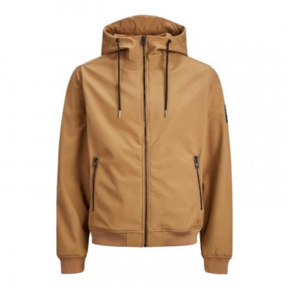 Front - Jack And Jones Mens Hooded Soft Shell Jacket