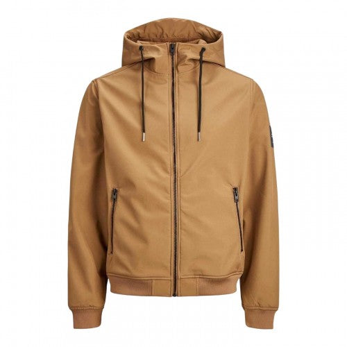 Front - Jack And Jones Mens Hooded Soft Shell Jacket