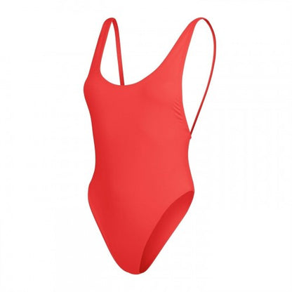 Front - Speedo Womens/Ladies Solid Scoop Neck One Piece Swimsuit