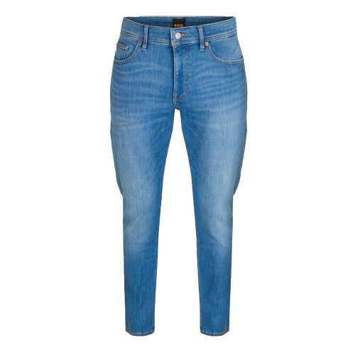 Front - Boss Mens Delaware Denim 5 Pockets Slim Jeans