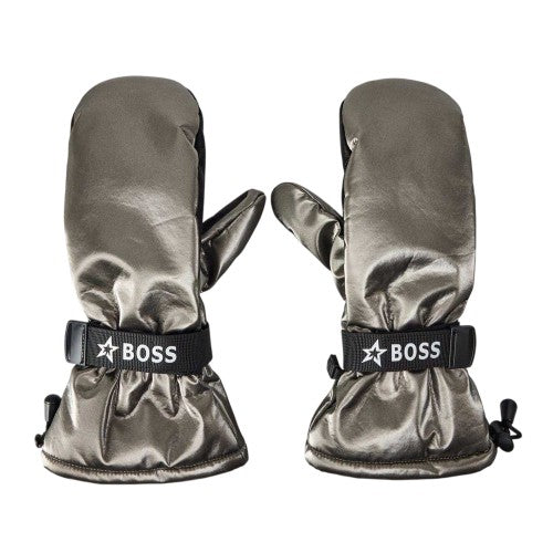 Front - Boss Unisex Adult Metallic Ski Mittens