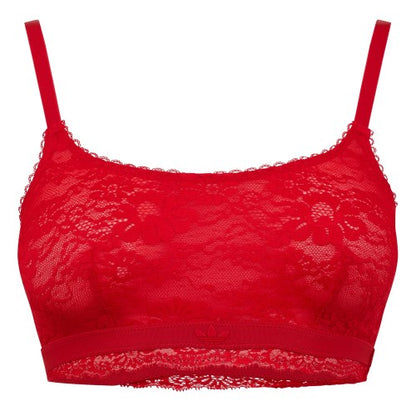 Front - Adidas Womens/Ladies Rubberised Logo Lace Bralette