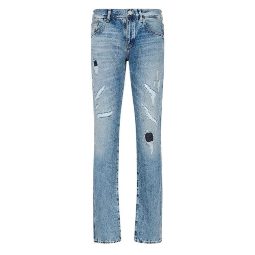 Front - Armani Exchange Mens Slim Jeans