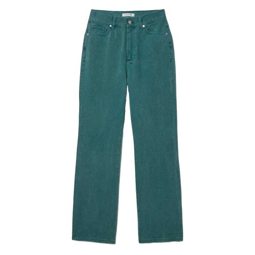Front - Lacoste Womens/Ladies Natural Dyed Denim Straight Leg Jeans