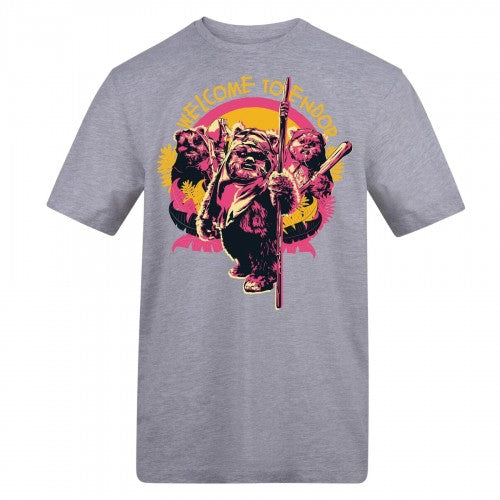 Front - Star Wars Mens Welcome To Endor Ewok T-Shirt