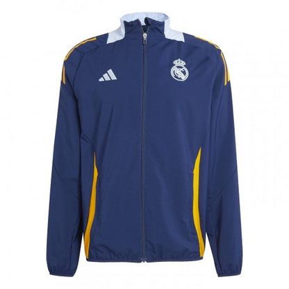 Front - Adidas Mens 24/25 Real Madrid CF Anthem Jacket