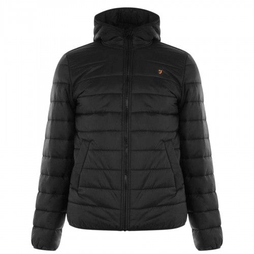 Front - Farah Mens Logo Long-Sleeved Padded Jacket