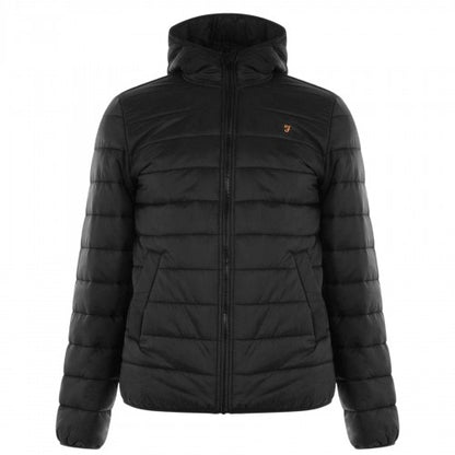 Front - Farah Mens Logo Long-Sleeved Padded Jacket