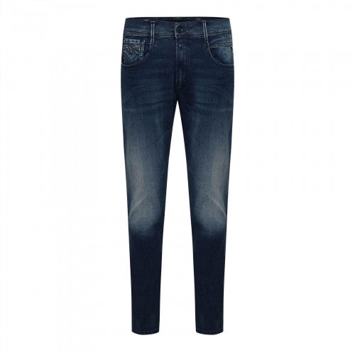 Front - Replay Mens Anbass Cotton Blend Slim Jeans