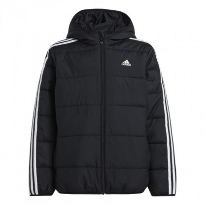 Front - Adidas Childrens/Kids Essentials 3 Stripes Hooded Jacket