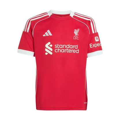 Front - Adidas Childrens/Kids 2025/2026 Liverpool FC Home Shirt
