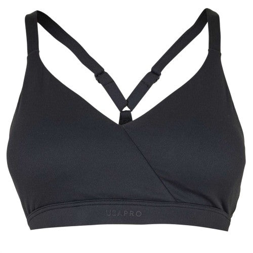 Front - USA Womens/Ladies Nylon Lightweight Sports Bra