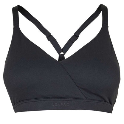 Front - USA Womens/Ladies Nylon Lightweight Sports Bra