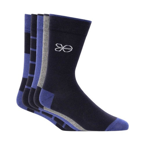 Front - Crosshatch Mens Milato Dress Socks