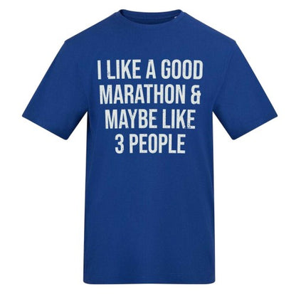 Front - AWD Unisex Adult I Like A Good Marathon T-Shirt
