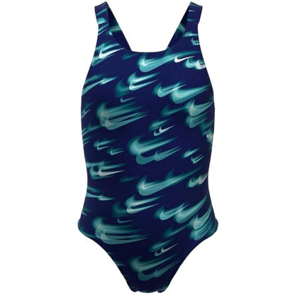 Front - Nike Girls Blur One Piece Swimsuit