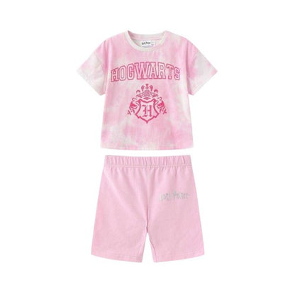 Front - Harry Potter Childrens/Kids Hogwarts Crest T-Shirt & Shorts Set