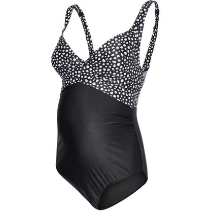 Front - Mamalicious Womens/Ladies Polka Dot Fabric Maternity One Piece Swimsuit