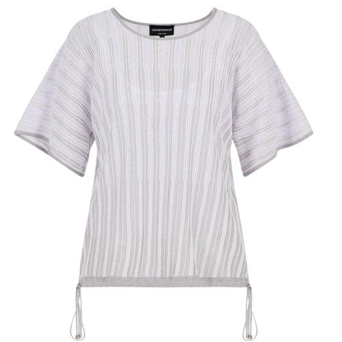 Front - Emporio Armani Womens/Ladies Striped Top