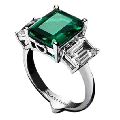 Front - Chiara Ferragni Rhodium Plated Square Ring