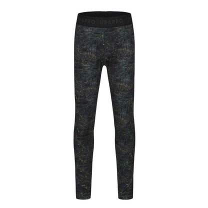 Front - USA Pro Girls Pro Patterned Tight Training Leggings