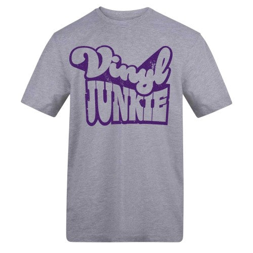 Front - AWD Unisex Adult Vinyl Junkie Printed T-Shirt