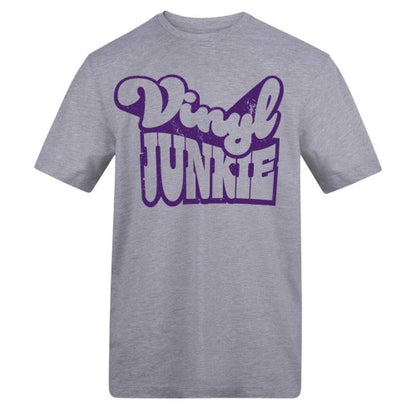 Front - AWD Unisex Adult Vinyl Junkie Printed T-Shirt