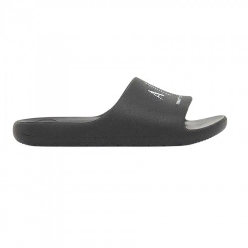 Front - Armani Exchange Mens Logo Flat Sliders