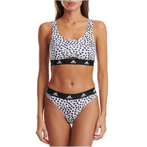 Front - Adidas Womens/Ladies Spotted Scoop Neck Bralette