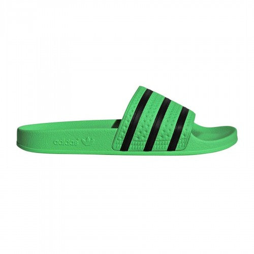 Front - Adidas Unisex Adult Adilette 3 Stripes Flat Sandals