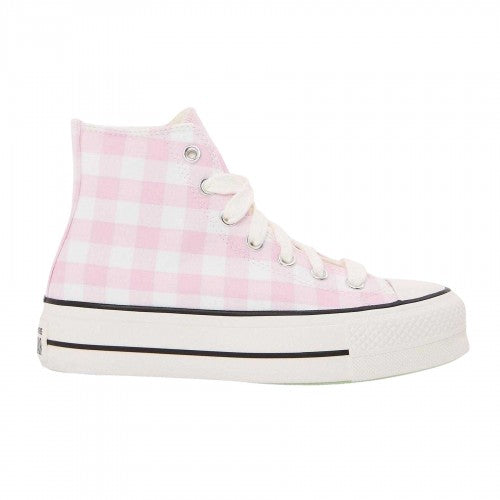 Front - Converse Womens/Ladies Chuck Classic Gingham Check High Top Trainers
