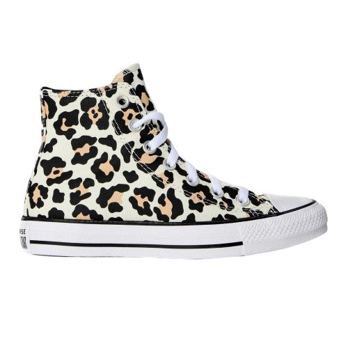 Front - Converse Womens/Ladies Chuck Classic Leopard Print High Top Trainers