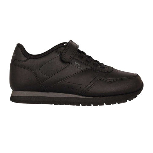 Front - Slazenger Childrens/Kids Classic Coated Leather Touch Fastening Trainers
