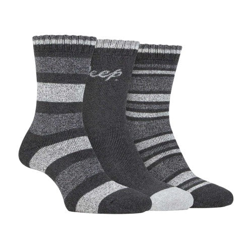 Front - Jeep Womens/Ladies Stripe Boot Socks (Pack of 3)