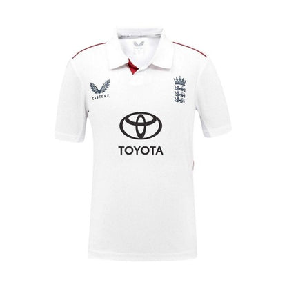 Front - Castore Childrens/Kids 26/27 England Cricket IT20 Cricket Shirt