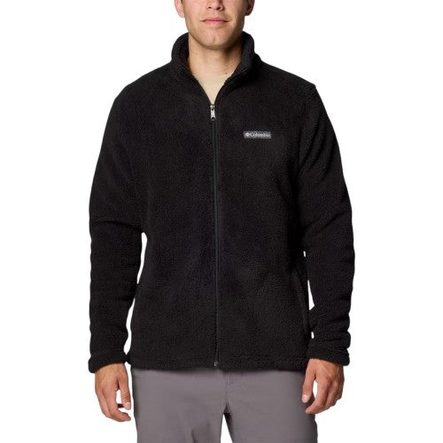 Front - Columbia Mens Logo Full Zip Long-Sleeved Fleece Jacket