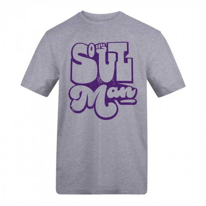 Front - AWD Unisex Adult Soul Man Printed Cotton T-Shirt