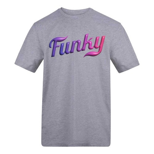 Front - AWD Unisex Adult Funky Bubble Text Cotton T-Shirt