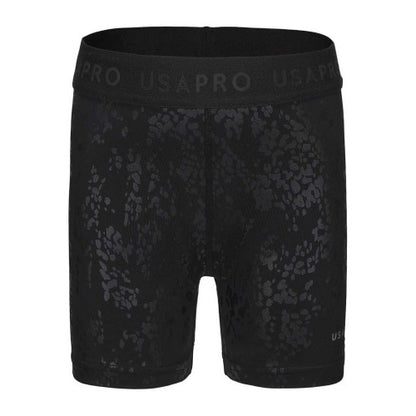 Front - USA Pro Girls Pro Animal Print Training Shorts