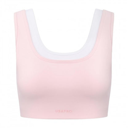 Front - USA Pro Womens/Ladies Pro Layered Sports Bra