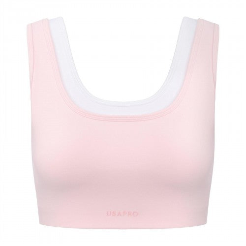 Front - USA Pro Womens/Ladies Pro Layered Sports Bra