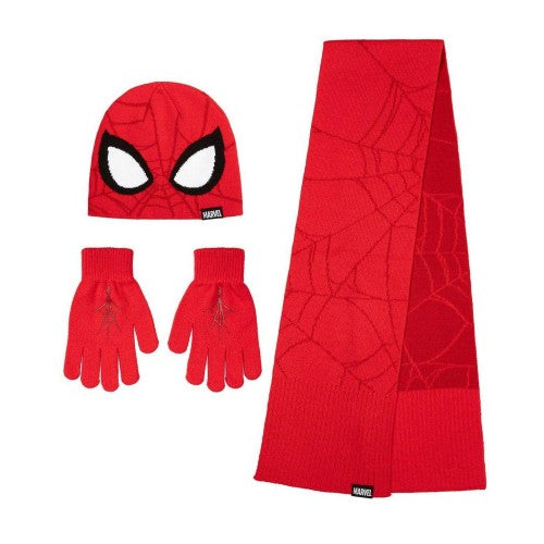Front - Spider-Man Childrens/Kids Acrylic Hat Gloves And Scarf Set