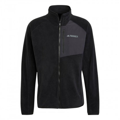 Front - Adidas Mens Terrex Outdoor Fleece Jacket